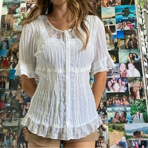beautiful vintage white blouse